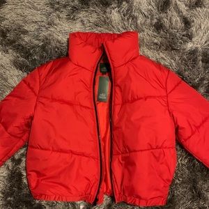 RED PUFFER JACKET